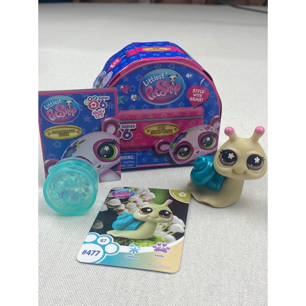 Littlest Pet Shop G7 Series 6 Pet Surprise Snail 477 Exotic Chilliest NIB